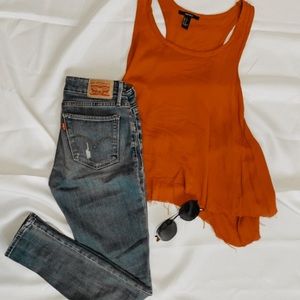 Burnt Orange Forever 21 Tank Top